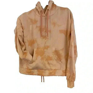 Wellness Project Chelsea Peers Hoodie, Soft Light Orange Tie Dye Ladies Medium